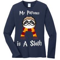 My Patronus Is A Sloth Ladies Long Sleeve Shirt