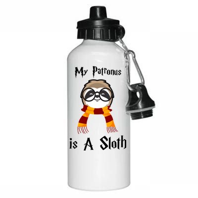 My Patronus Is A Sloth Aluminum Water Bottle