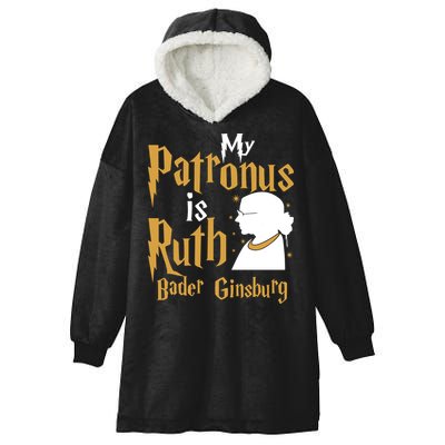 My Patronus Is Ruth Bader Ginsburg Hooded Wearable Blanket