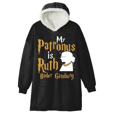 My Patronus Is Ruth Bader Ginsburg Hooded Wearable Blanket