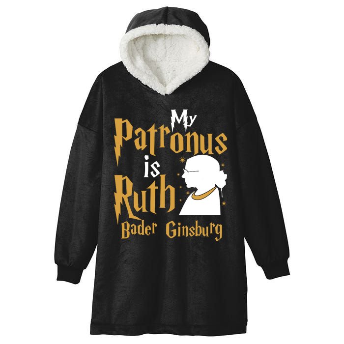 My Patronus Is Ruth Bader Ginsburg Hooded Wearable Blanket