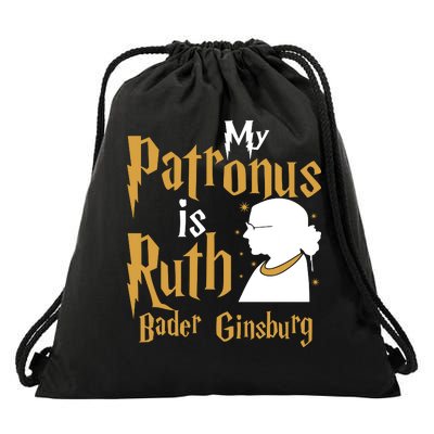 My Patronus Is Ruth Bader Ginsburg Drawstring Bag