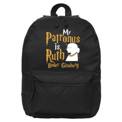 My Patronus Is Ruth Bader Ginsburg 16 in Basic Backpack