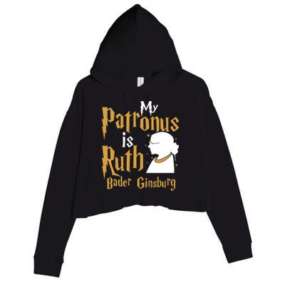 My Patronus Is Ruth Bader Ginsburg Crop Fleece Hoodie