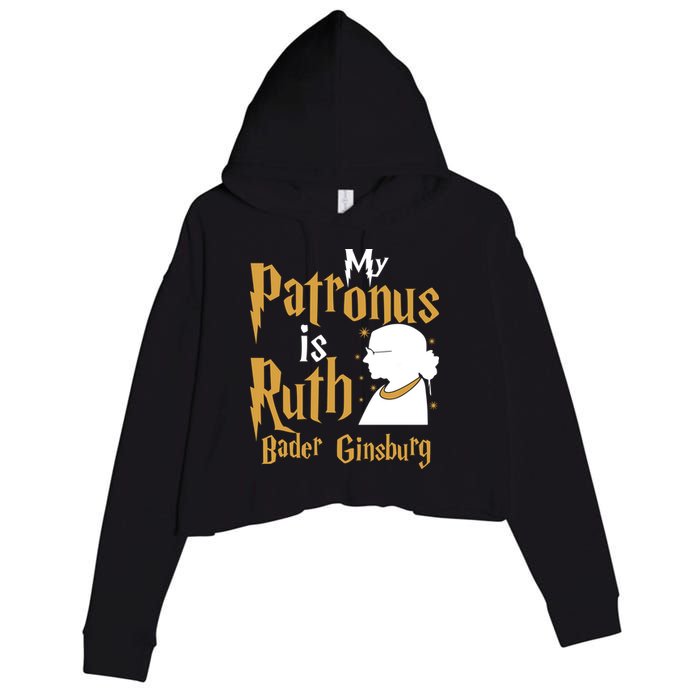 My Patronus Is Ruth Bader Ginsburg Crop Fleece Hoodie
