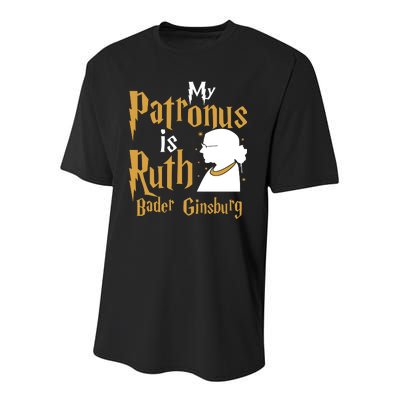 My Patronus Is Ruth Bader Ginsburg Youth Performance Sprint T-Shirt