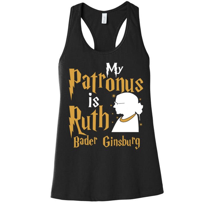 My Patronus Is Ruth Bader Ginsburg Women's Racerback Tank