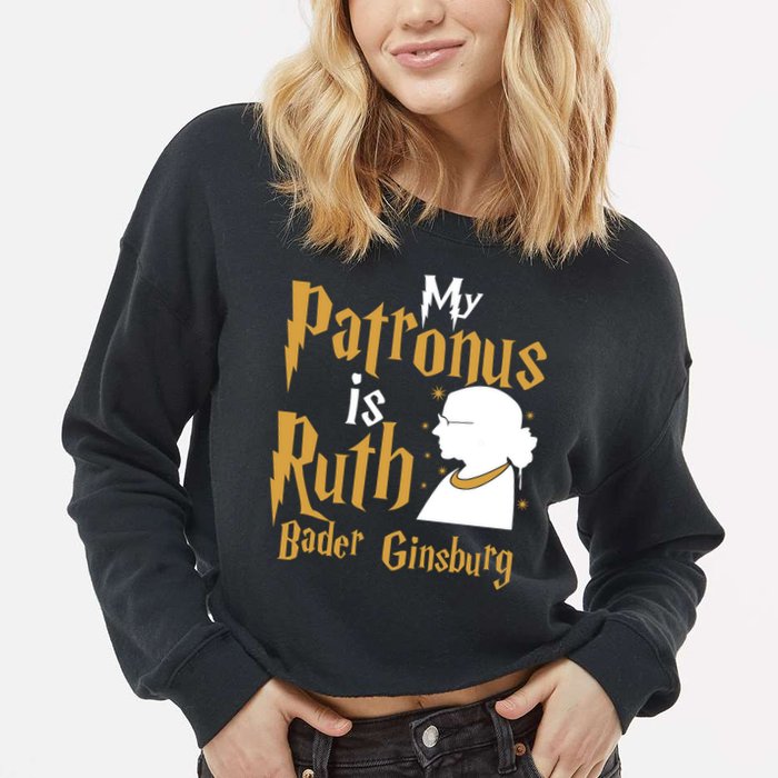 My Patronus Is Ruth Bader Ginsburg Cropped Pullover Crew