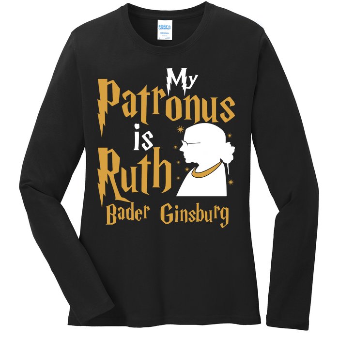 My Patronus Is Ruth Bader Ginsburg Ladies Long Sleeve Shirt