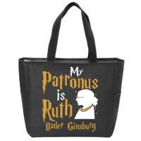 My Patronus Is Ruth Bader Ginsburg Zip Tote Bag