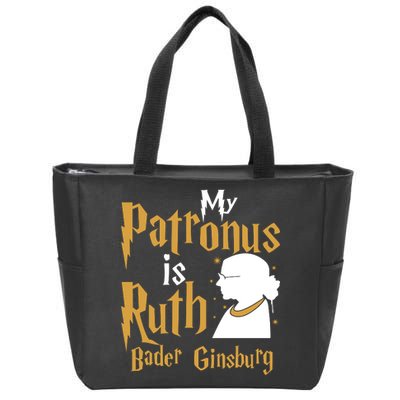 My Patronus Is Ruth Bader Ginsburg Zip Tote Bag