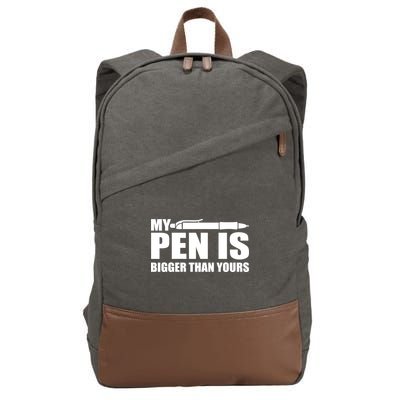 My Pen Is Bigger Then Yours Cotton Canvas Backpack