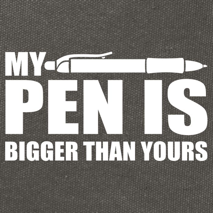 My Pen Is Bigger Then Yours Cotton Canvas Backpack