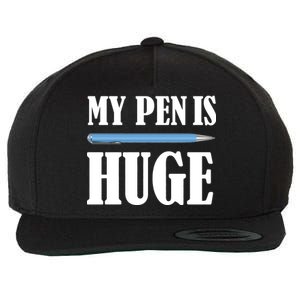 My Pen Is Huge Wool Snapback Cap