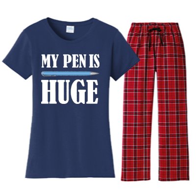 My Pen Is Huge Women's Flannel Pajama Set