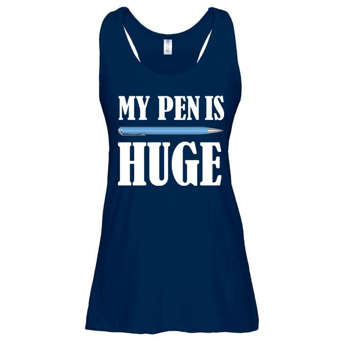 My Pen Is Huge Ladies Essential Flowy Tank