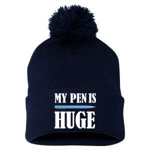 My Pen Is Huge Pom Pom 12in Knit Beanie