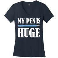 My Pen Is Huge Women's V-Neck T-Shirt