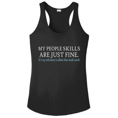 My People Skills Are Just Fine Ladies PosiCharge Competitor Racerback Tank