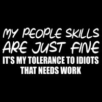 My People Skills Are Just Fine Funny Drawstring Bag
