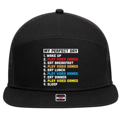 My Perfect Day 7 Panel Mesh Trucker Snapback Hat