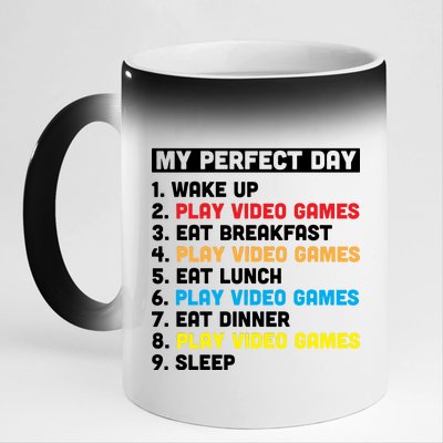 My Perfect Day 11oz Black Color Changing Mug