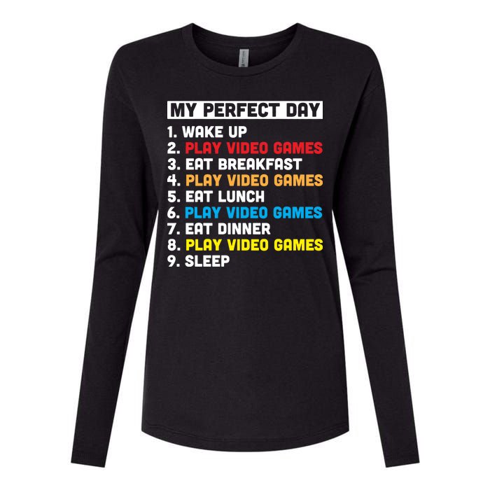 My Perfect Day Womens Cotton Relaxed Long Sleeve T-Shirt