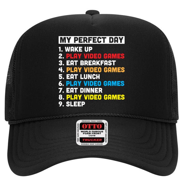 My Perfect Day High Crown Mesh Back Trucker Hat