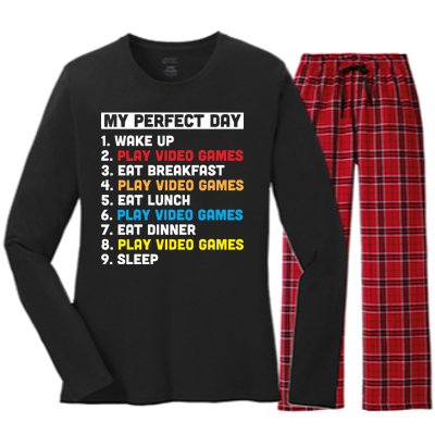 My Perfect Day Women's Long Sleeve Flannel Pajama Set 