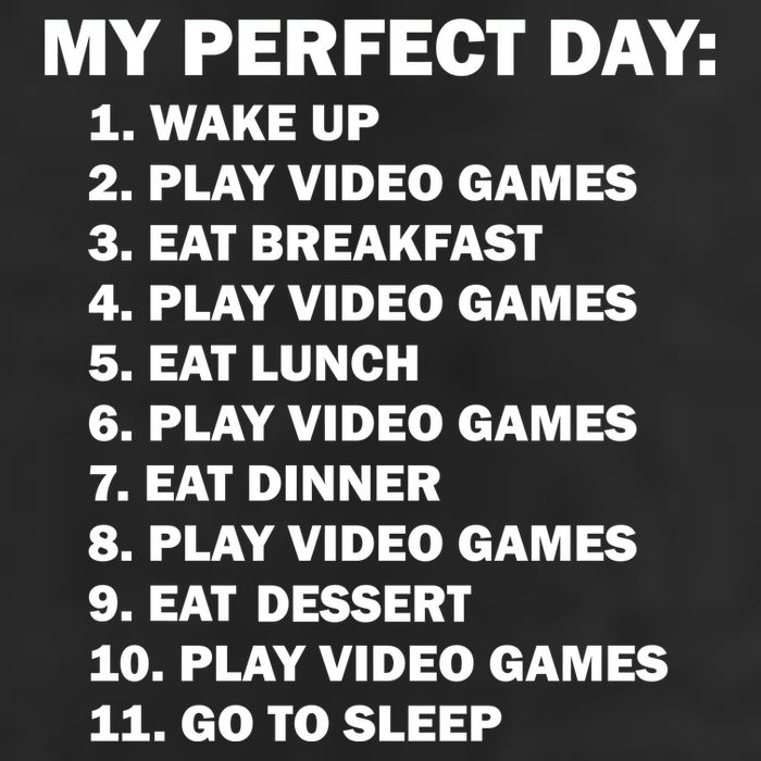 My Perfect Day Sleep Eat Play Video Games Adult Drive Performance Visor
