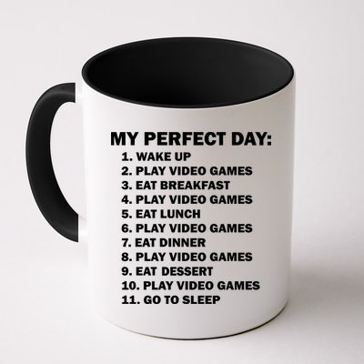 My Perfect Day Sleep Eat Play Video Games Mug