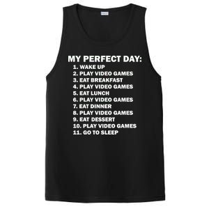 My Perfect Day Sleep Eat Play Video Games PosiCharge Competitor Tank