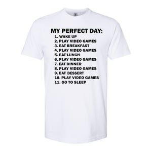 My Perfect Day Sleep Eat Play Video Games Softstyle CVC T-Shirt