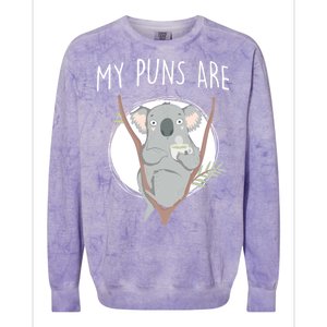 My Puns Are Koala Tea Colorblast Crewneck Sweatshirt