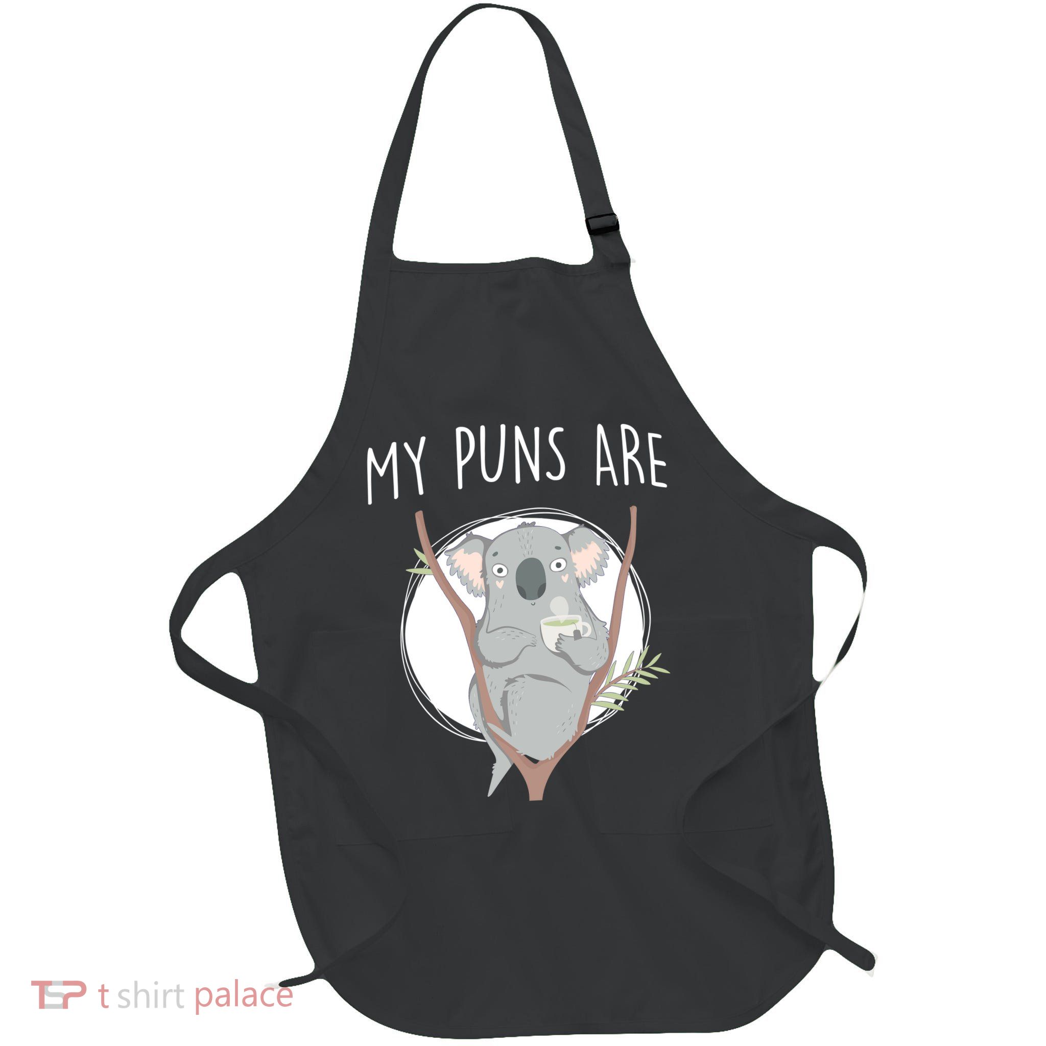 My Puns Are Koala Tea Full-Length Apron With Pockets
