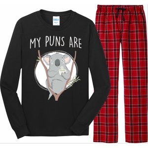 My Puns Are Koala Tea Long Sleeve Pajama Set