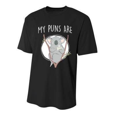 My Puns Are Koala Tea Youth Performance Sprint T-Shirt