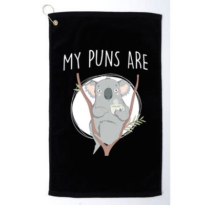 My Puns Are Koala Tea Platinum Collection Golf Towel