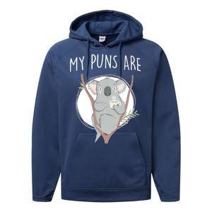 My Puns Are Koala Tea Performance Fleece Hoodie