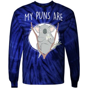 My Puns Are Koala Tea Tie-Dye Long Sleeve Shirt