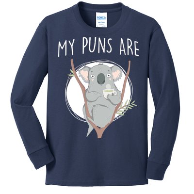 My Puns Are Koala Tea Kids Long Sleeve Shirt