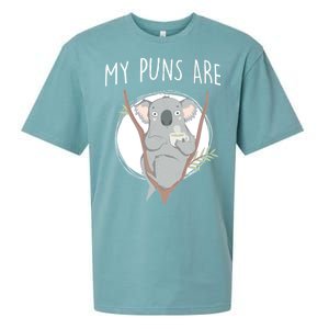 My Puns Are Koala Tea Sueded Cloud Jersey T-Shirt