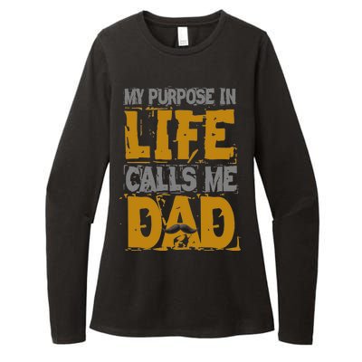 My purpose in life - calls me Dad Womens CVC Long Sleeve Shirt