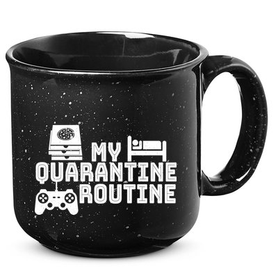 My Quarantine Routine 15oz Campfire Ceramic Mug