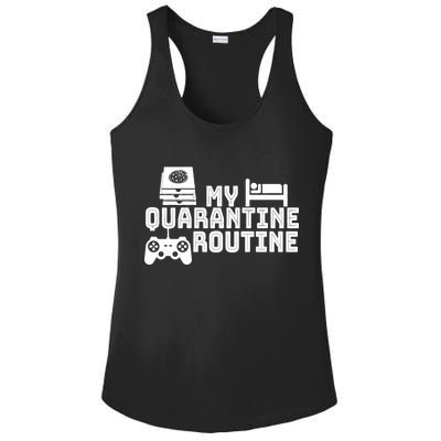 My Quarantine Routine Ladies PosiCharge Competitor Racerback Tank