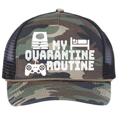 My Quarantine Routine Retro Rope Trucker Hat Cap