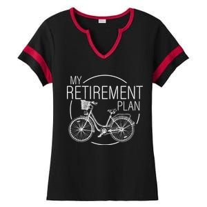 My Retirement Plan Cycling Ladies Halftime Notch Neck Tee