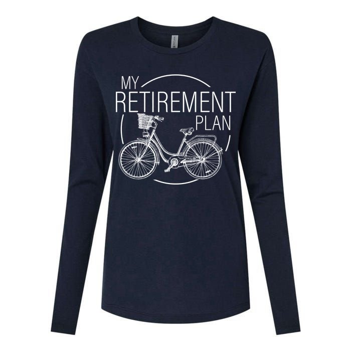 My Retirement Plan Cycling Womens Cotton Relaxed Long Sleeve T-Shirt