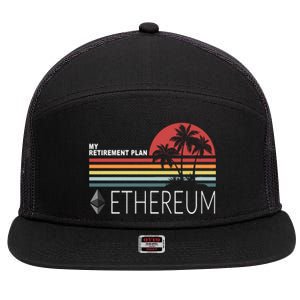 My Retirement Plan Ethereum 7 Panel Mesh Trucker Snapback Hat