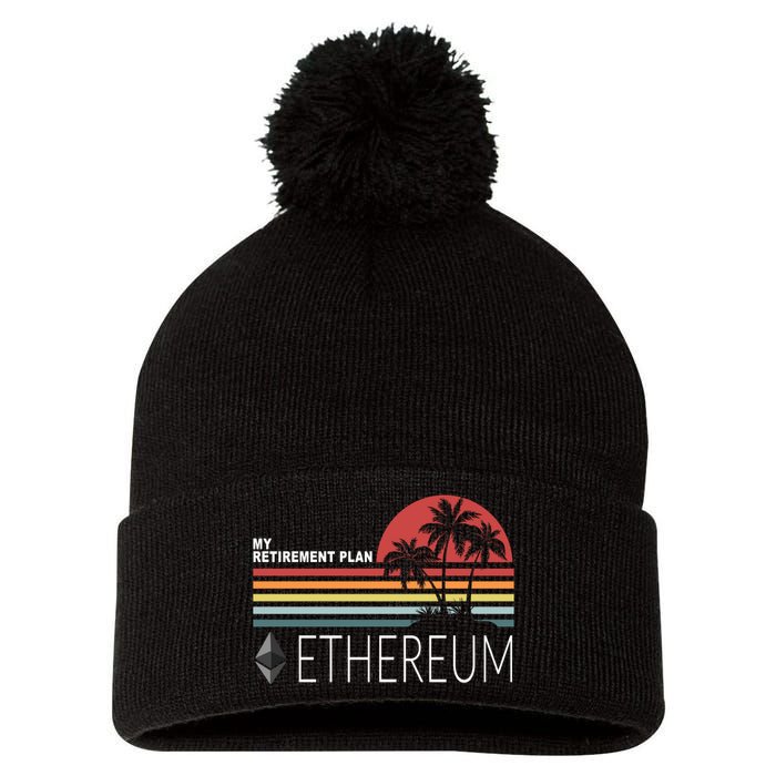 My Retirement Plan Ethereum Pom Pom 12in Knit Beanie